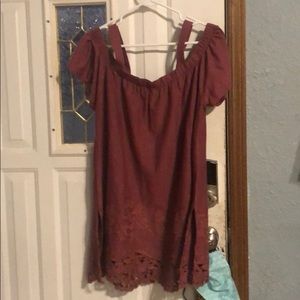 Cold shoulder tunic